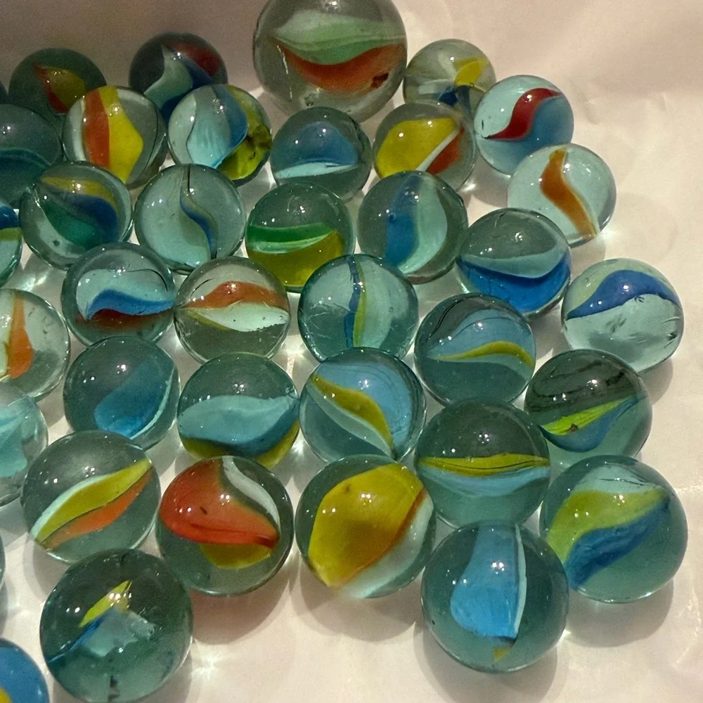 Vintage Tri Color Cat's Eye Marbles